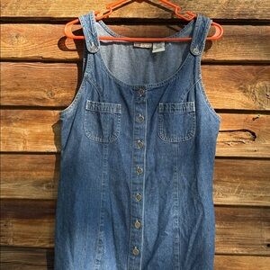 Faded glory vintage Denim Button-Down Dress size 12/14